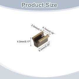 sourcing map 40Pcs Zipper Slider Retainers, #8 Top Stopper Closed-end Zipper Slider for Bag Coat Jacket DIY Sewing Replacement, Bronze