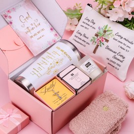 Christian Gifts for Women Faith - Inspirational Religious Catholic Gifts, Spiritual Birthday Gift for Women Mom Best Friend Sister Wife, Christmas Presents for Aunt Girlfriend w/Tumbler Gift Box