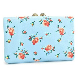 Anna Sui 314300-82 Women's Bi-Fold Wallet Purse Light Blue ANNA SUI 314300-82, Each light blue pattern is different from the picture so it will be slightly different from each other. Enjoy the texture