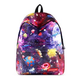 FORRICA Laptop Backpack Galaxy School Bag for Girls Boys Junior High Teens Book Bag College Backpack Casual Daypack Women Men Travel Rucksack Candy