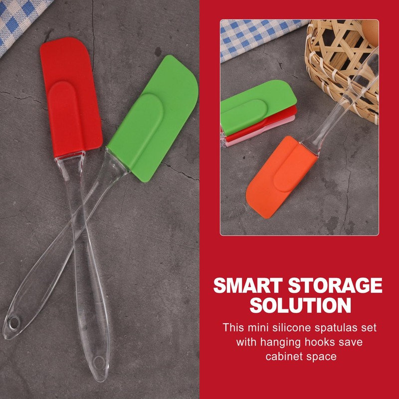 6-Piece Silicone Spatula Set for Baking Cooking and Mixing Compact