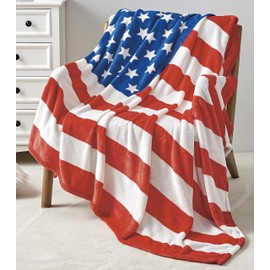 FAITH, HOPE, LOVE HOME DÉCOR Ultra Plush Oversized Throw Blanket (50" x 70") - American Flag