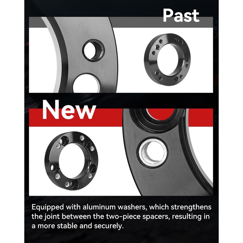 YIZBAP 2 inch 5x5.5 to 6x5.5 Wheel Adapters for Ram