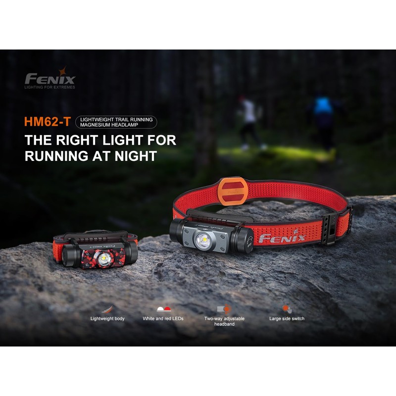 FENIX HM62-T Headlamp with 1200 Lumens and 150 m Range,