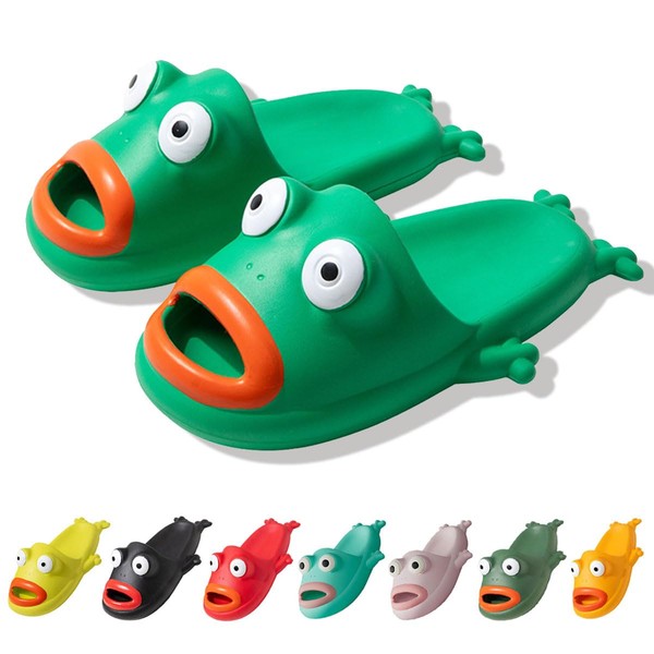 MEADOO Frog Slippers,Frog Flip Flops, Thickness Bath Slipper, Funny Couple