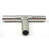 1/4" Stainless Steel Tee Barb 3 Way Co2 Splitter T