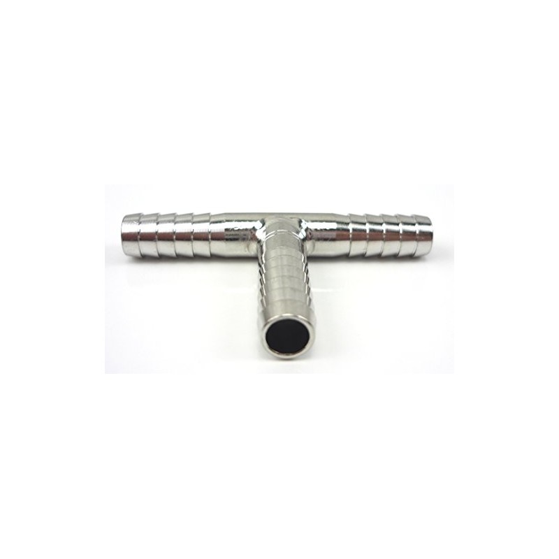 1/4" Stainless Steel Tee Barb 3 Way Co2 Splitter T