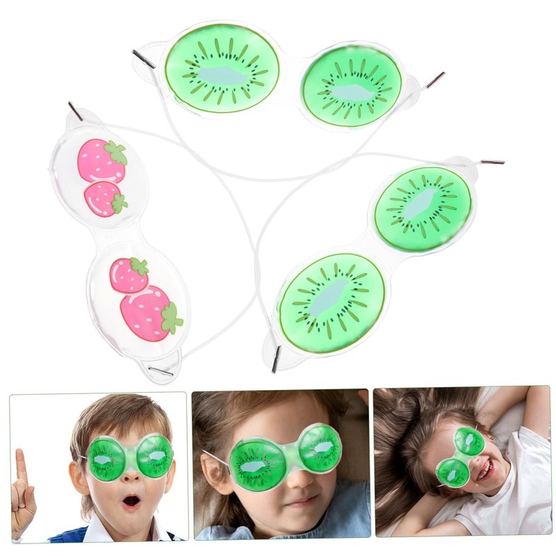 Outanaya 3pcs Fruit Cooling Eye Masks for PVC Reusable Eye