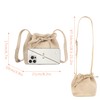 Women's Mini Bucket Cross body Bags Drawstring Shoulder Hobo Bags
