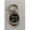 Ford Mustang GT Keychain Lightweight Metal Chrome Style Finish Ford