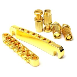 RuiJOTWAT Tune-O-Matic Bridge Tailpiece Saddle Bridge for LP SG Electric Guitar Gold
