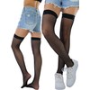 ToBeInStyleWomen's Spandex Fishnet Thigh High - Black