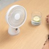 Desktop Fan Portable 5 Speed Power Display Quiet USB Rechargeable