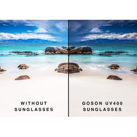 Goson American Flag Mirror Novelty Decorative Sunglasses (Gold Lens)