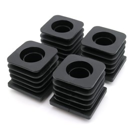 Design61 4 x Adjustment Plugs for Square Tubes Pipe Plugs 40 x 40 mm with Slats M22 x 25 mm Wall Thickness 1.5 - 2.0 mm