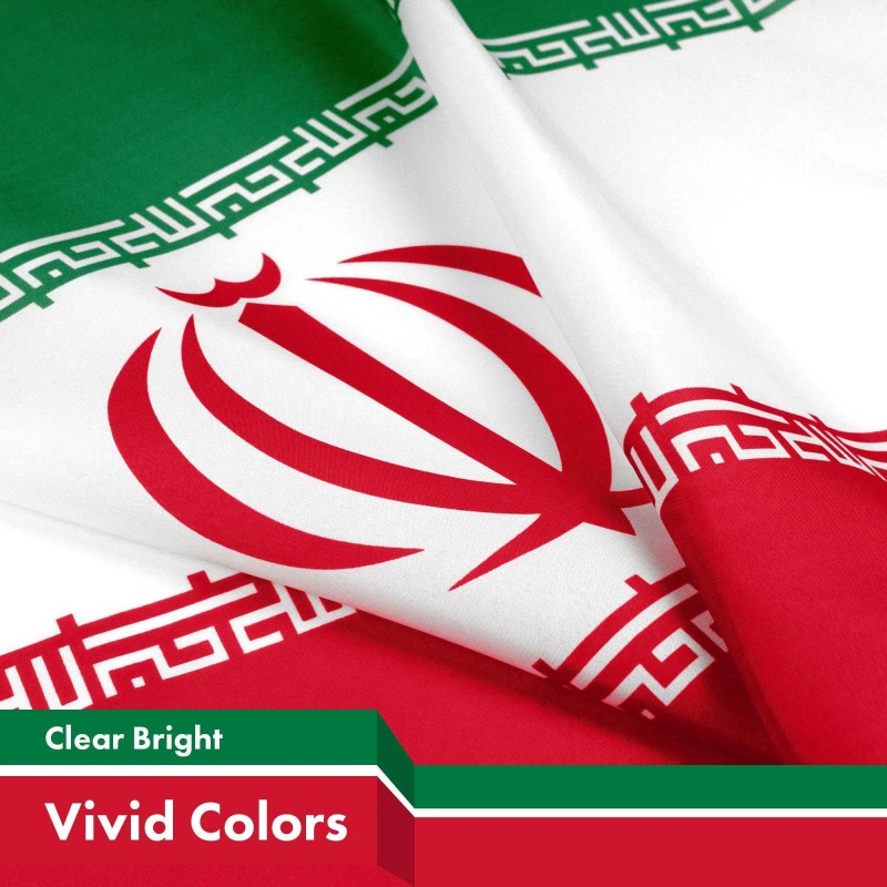 UD_Iran Iranian Flag 3x5 Ft 5-Pack 150D Printed Polyester By