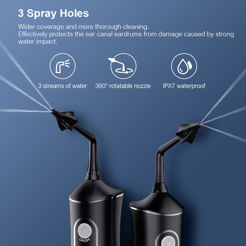 Water Powered Ear Cleaner IPX7 Waterproof 4 Cleaning Modes Portable