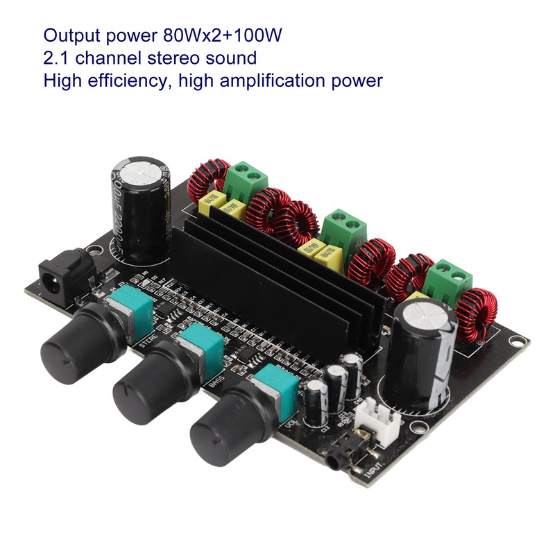 Digital Power Amplifier Board 80W+80W+100W 2.1 Channel Power Amplifier Board