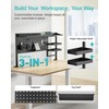 PEGZONE Clamp on Desk Shelf, 44" Desktop Shelving System with