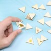 yueton 100PCS 30mm/1.2inch Triangle Unfinished Blank Wood Pieces for DIY