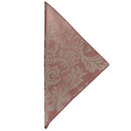 Ultimate Textile -1 Dozen- Miranda 20 x 20-Inch Damask Cloth Dinner Napkins English Rose Pink