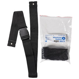 Dynarex Wheelchair Seatbelt, Provides Safe & Comfortable Protection While Using a Wheelchair, Easily Adjustable Nylon Belt with Quick Release Buckle, Black, 48”, 1 Seatbelt