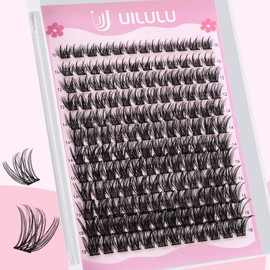 UILULU Lash Clusters Wispy Individual Lashes Clusters 144 Count 0.07D 10-18MM Mix D Curl Eye Lash False Eyelashes DIY Lash Extensions at Home (U22 Lashes Only)