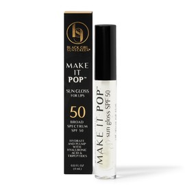 BLACK GIRL SUNSCREEN - Make It Pop Sungloss - Revolutionary Sun Protection and Gloss in One - SPF 50 (Clear Skyes)