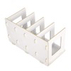 Eddwiin Bücherregal Holz,DIY Weiß Desktop Bookshelf,Multifunktionale Stehordner Aufbewahrung Zeitschriftenhalter für