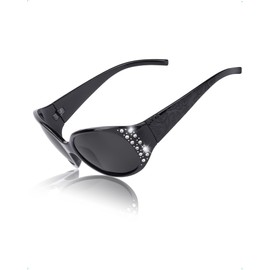 SIPHEW Sunglasses Women Polarised Wrap around Design Ladies Glasses with UV400 Protection Oversized Shield