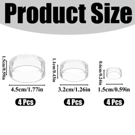 klahh 12 Pcs Baseball Stand Clear Sphere Holder Clear Ring Ball Sphere Stand Crystal Ball Display Stands Holder for Spheres Rocks Collections Golf Ball Baseball Softball