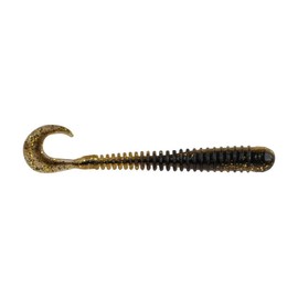 Berkley PowerBait Rib Worm Fishing Bait, Midnight Shine, 4in, Irresistible Scent and Flavor, Ideal for Walleye, Bass, Panfish and More