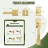 Moquin Brushed Gold Square Front Door Handle Set, Heavy Duty