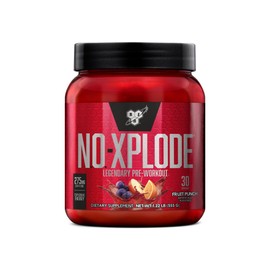 BSN N.O.-XPLODE Pre Workout Powder, Energy Supplement for Men and Women with Creatine and Beta-Alanine, Fruit Punch, 30 Servings, 1.2 Pound (Packaging May Vary)