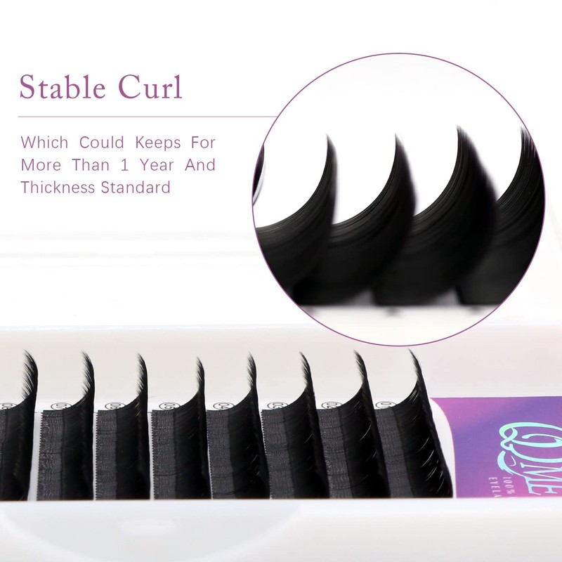 QDMEYEA Eyelash Extensions Individual Lashes 0.07 C Curl Classic Volume
