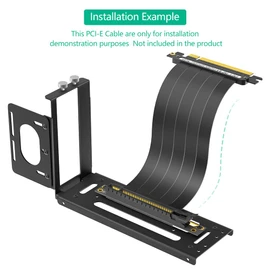 Vertical GPU Mount Bracket, 2 Slots Graphics Card Holder with Hardware, eGPU Dock, External GPU Docking Station, Black