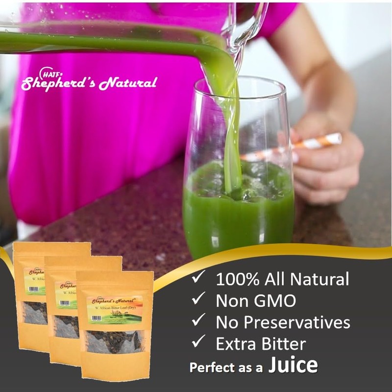 HATF'S SHEPHERD'S NATURAL Bitter Leaf (Dry) – Non-GMO, Sand-Free, All-Natural,
