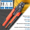 smseace Orange Wire Crimping tool Wire crimper,stripper and cutterfor insulated/Bare/Heat