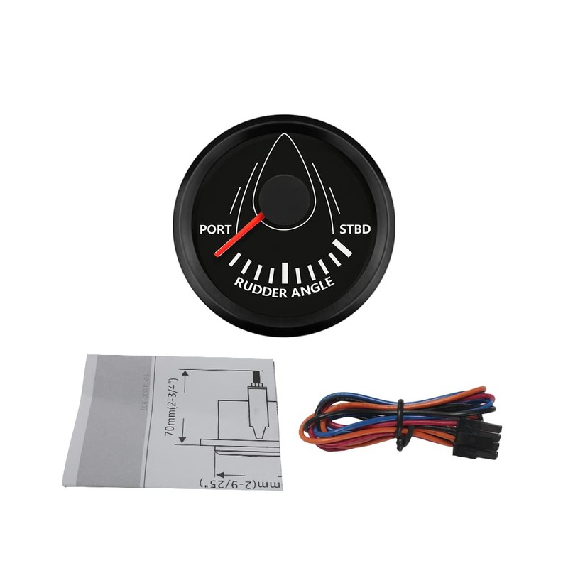 ELING Waterproof Boat Rudder Angle Indicator Gauge Meter 0-190ohm Signal