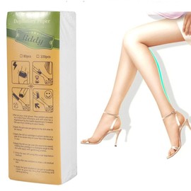 Papel Depilatorio, 100 piezas/Bolsa Pierna Axila de Depilación Depiladora no Tejida Papel Encerado