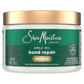 SheaMoisture Bond Repair Masque Amla Oil hidrata profundamente y repara visiblemente los daños con tecnología Hydroplex y aceite Amla para un cabello más fuerte con infusión restauradora HydroPlex 11