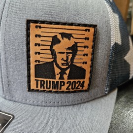 Richardson TRUMP MUGSHOT LEGEND RICHARDSON 112 LEATHER PATCH HAT 112pm Flag. Trump 2024