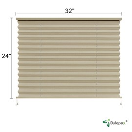 Dulepax RV Blinds,RV Pleated Shades,RV Blinds Pleated Shades, 32" W x 24" L Cappuccino RV Window Shades,Camper Blinds,RV Window Blinds for RV Camper Travel Trailers Motorhome's Window