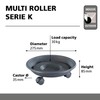 Wagner System 20102201 Multi-Roller Serie K Gardening Wagon, Anthracite