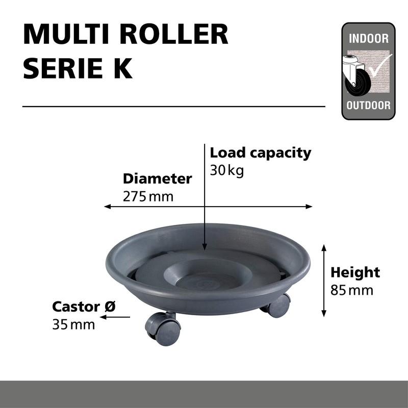 Wagner System 20102201 Multi-Roller Serie K Gardening Wagon, Anthracite