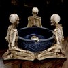MIJOMA Gothic Ashtray - Skeleton Round with Celtic Patterns -