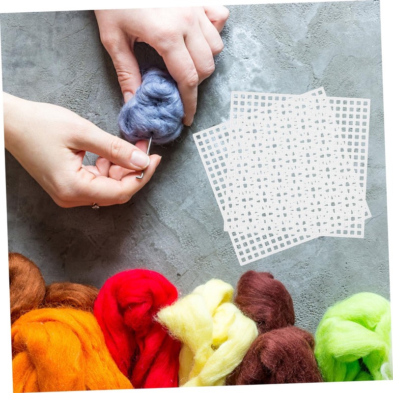 DOITOOL 10pcs Plastic Mesh Sheets for DIY Crafting Embroidery Crochet