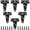 BUXIMN 6 Pack T Hinge, 2inch Mini Door Hinges Outdoor