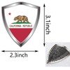 California Flag Decal Sticker - Californian Flags Shield Shape Reflective