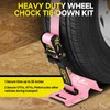 4Pcs 2” x10 ft E Track Ratchet with Wheel Chock